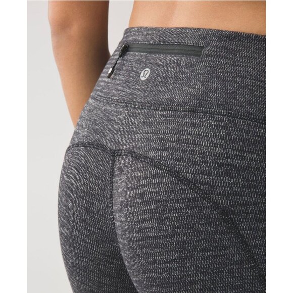 Lululemon Rulu Speed Tight Leggings Black Heathered Gray Size 4 EUC - Picture 5 of 15